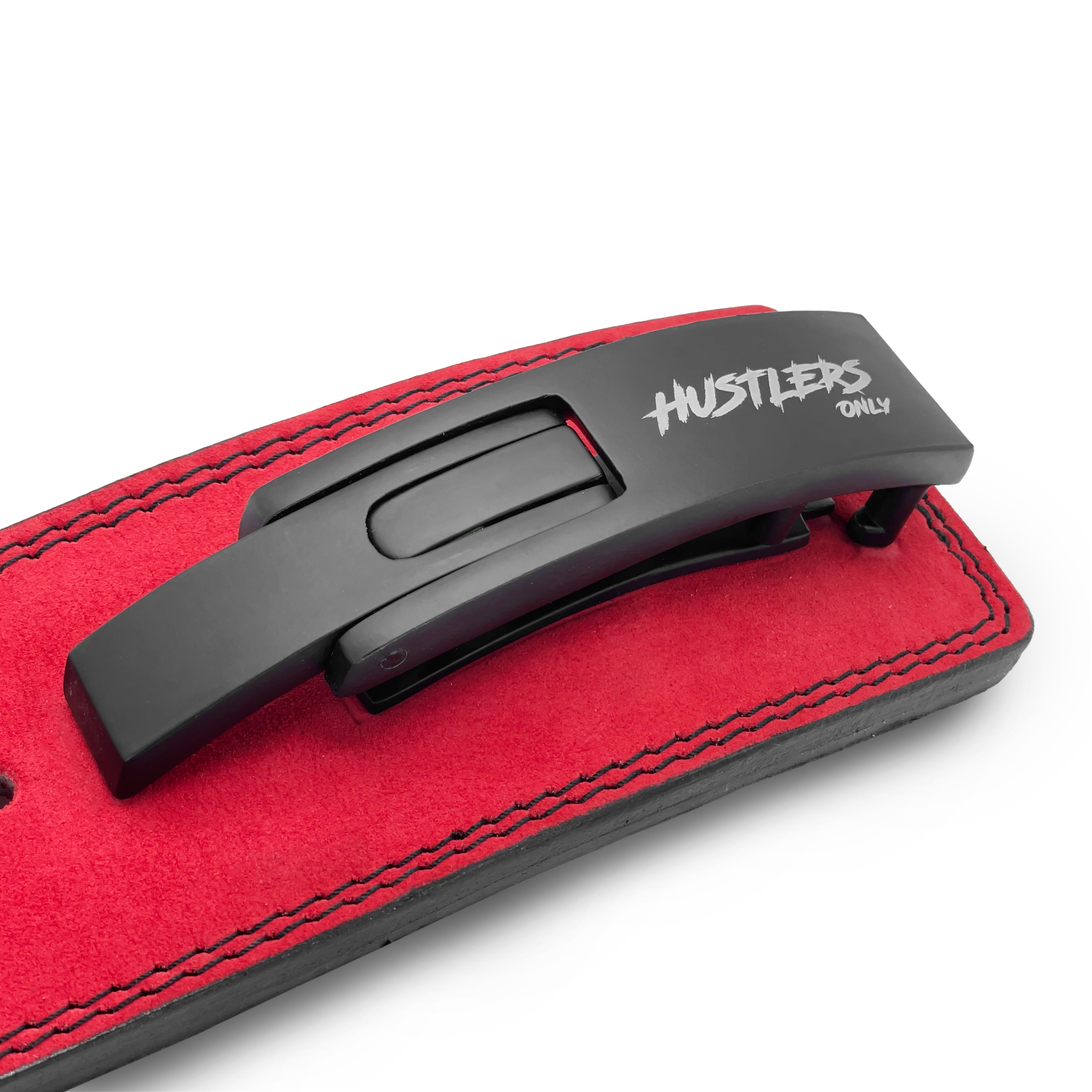 Tali Pinggang Tuas Kulit Suede 10mm - Merah