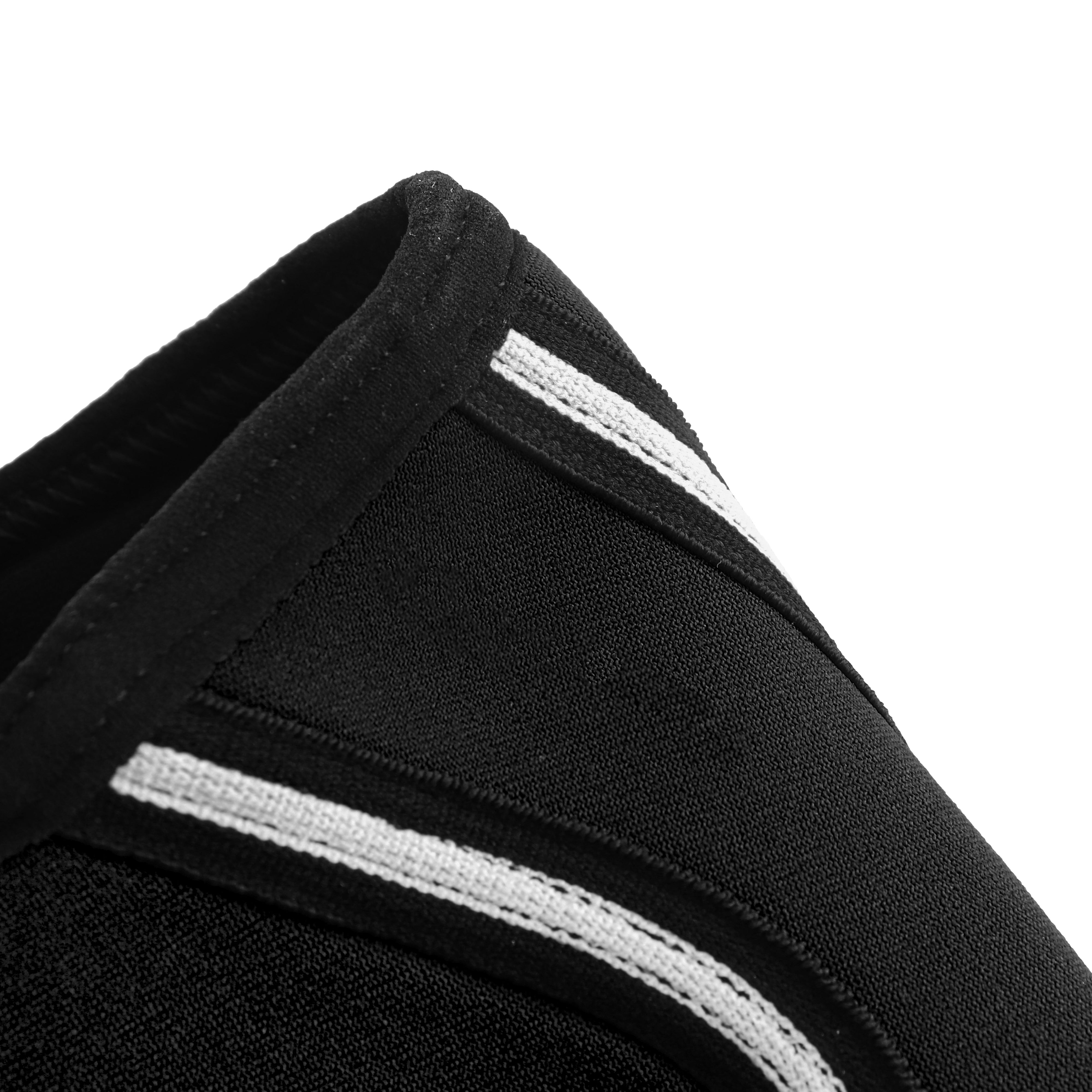 7mm Metal Knee Sleeves - Black with White Stripes
