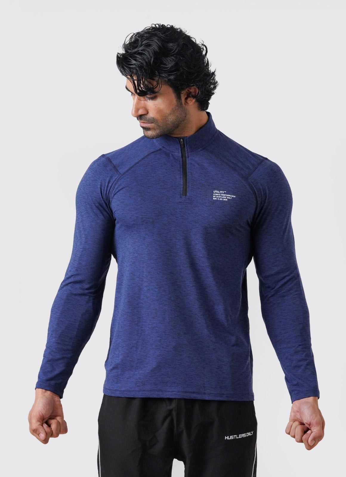 Utility Quarter Zip Shirt - Navy