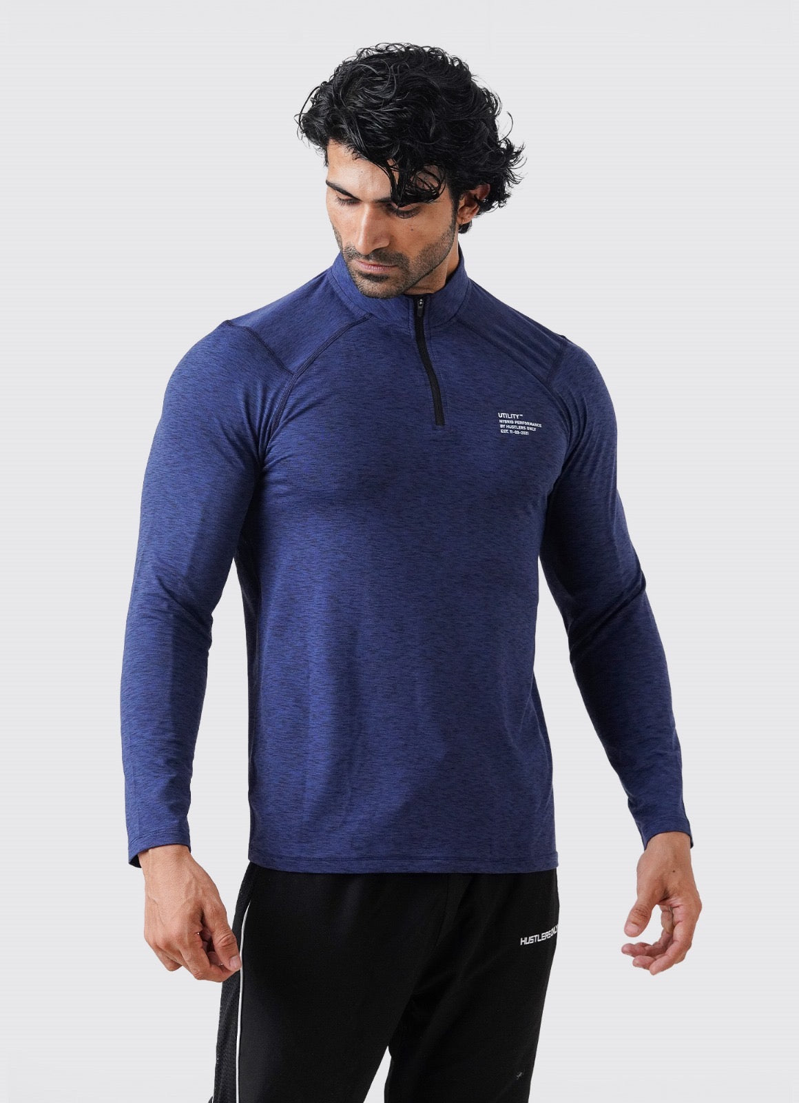Utility Quarter Zip Shirt - Navy