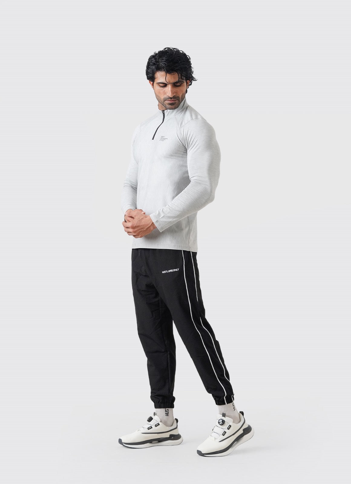 Utility Quarter Zip Shirt - Silver
