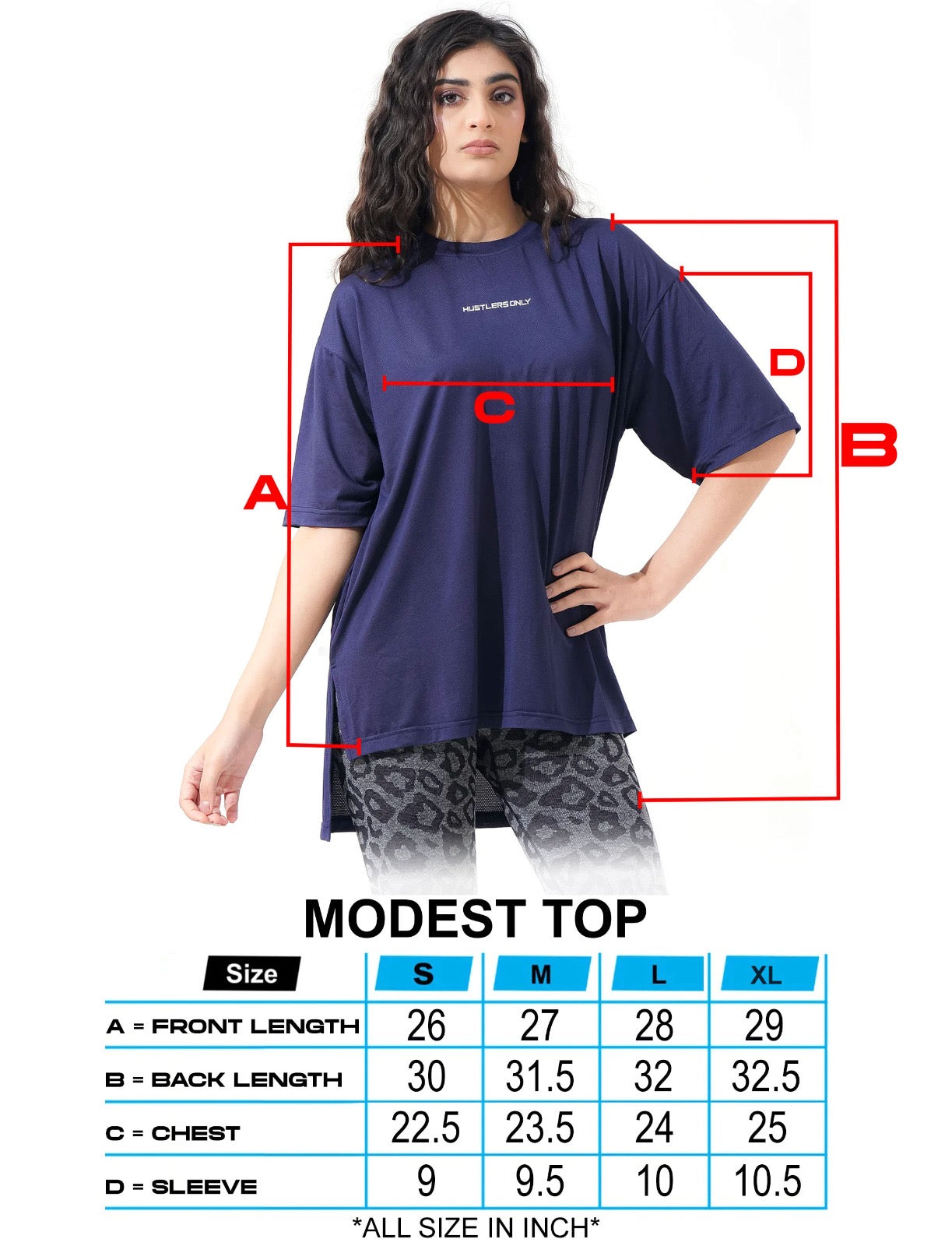 The Modest Top - Navy
