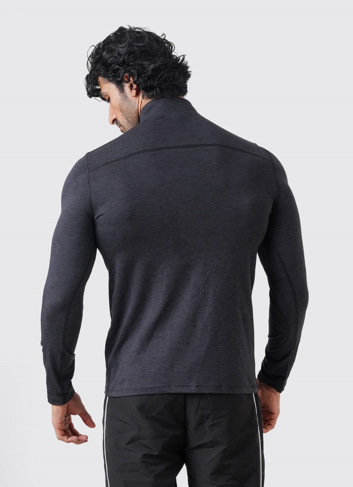 Utility Quarter Zip Shirt - Black
