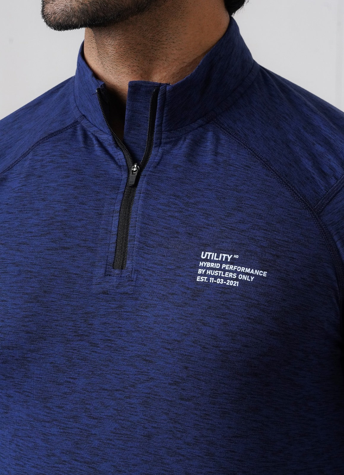Utility Quarter Zip Shirt - Navy