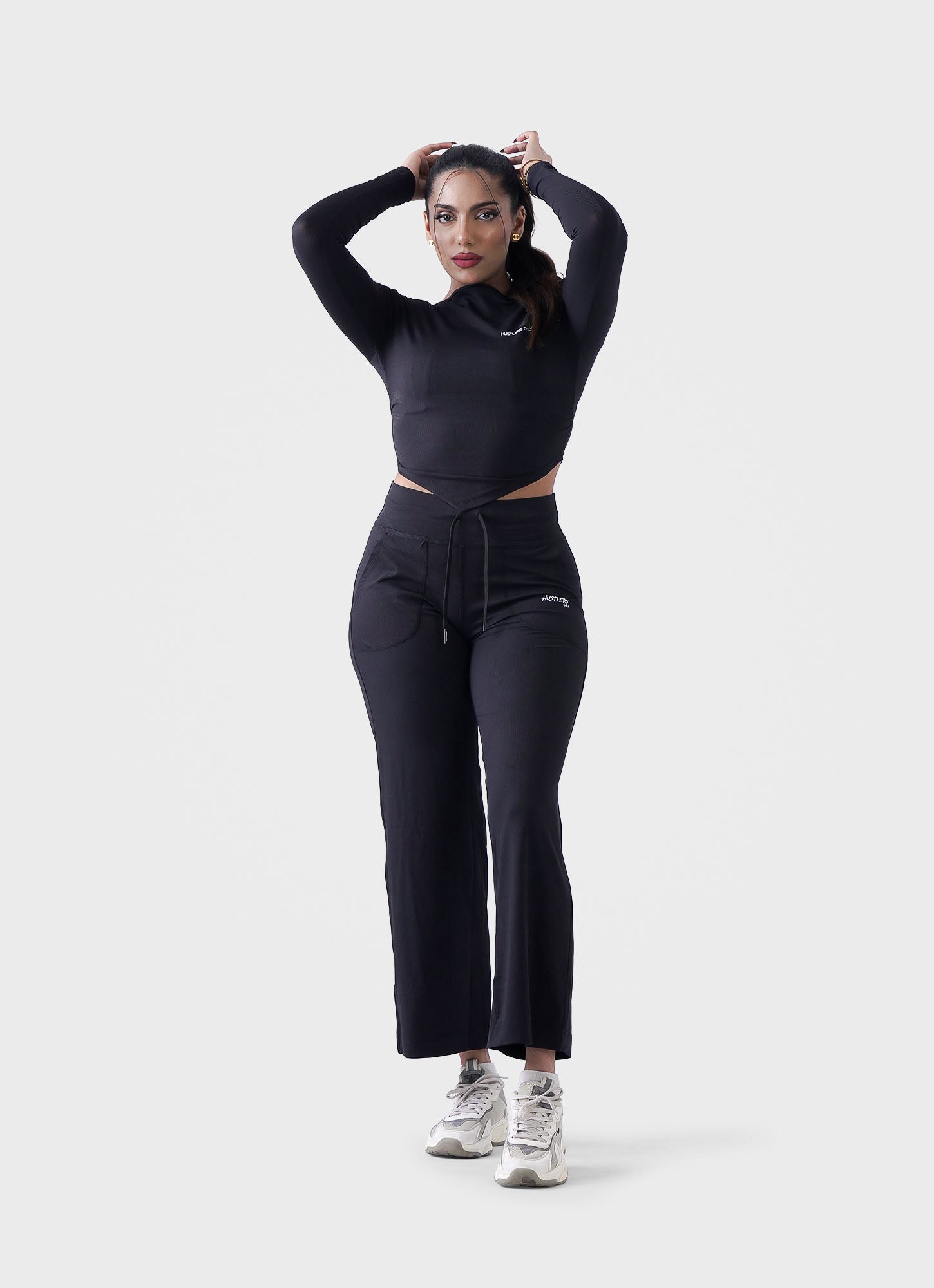 Diamond Crop Shirt - Black
