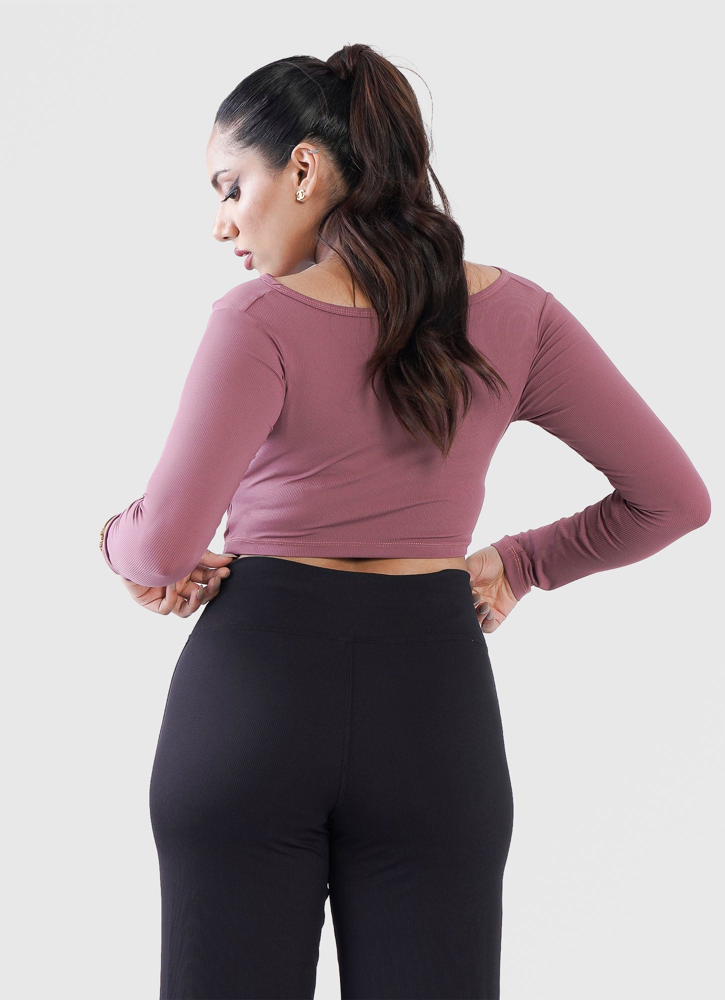 Diamond Crop Shirt - Pink