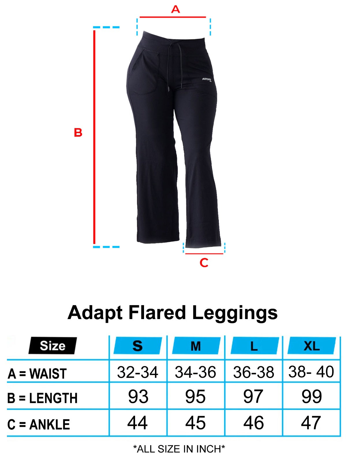 Adapt Flared Legging - Hitam