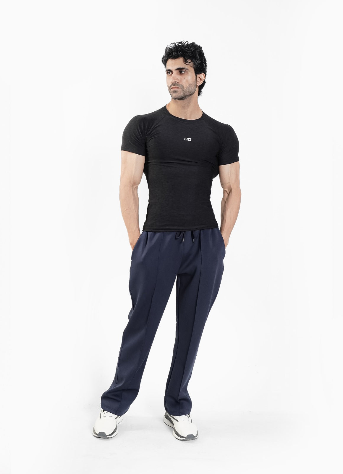 Melange Compression T-Shirt - Black