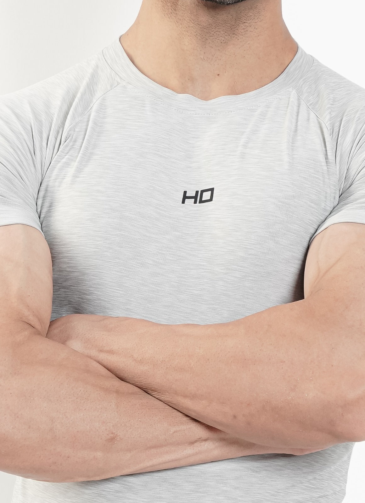 Melange Compression T-Shirt - Silver