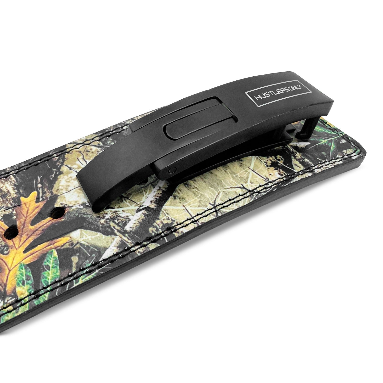 10mm Leaf Camo Lever Belt - Black