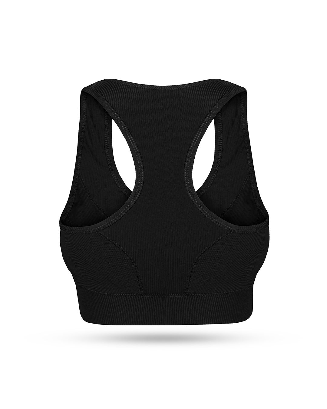 Everyday Ribbed Sports Bra - Black