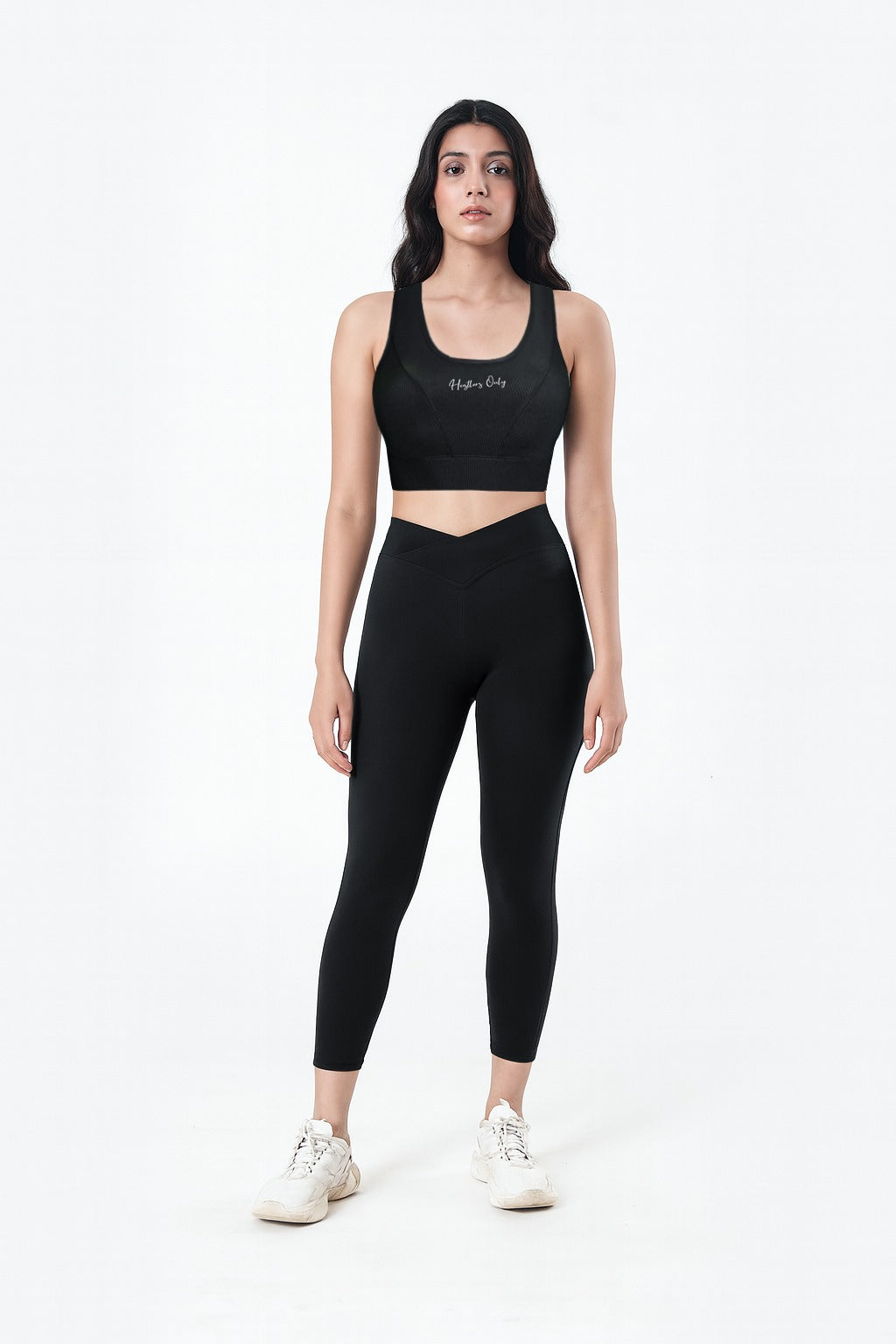 Everyday Ribbed Sports Bra - Black