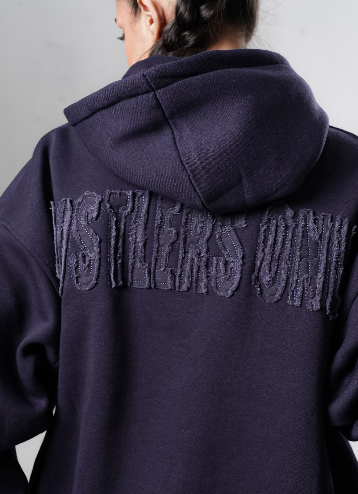 Crude Oversized Hoodie - Navy
