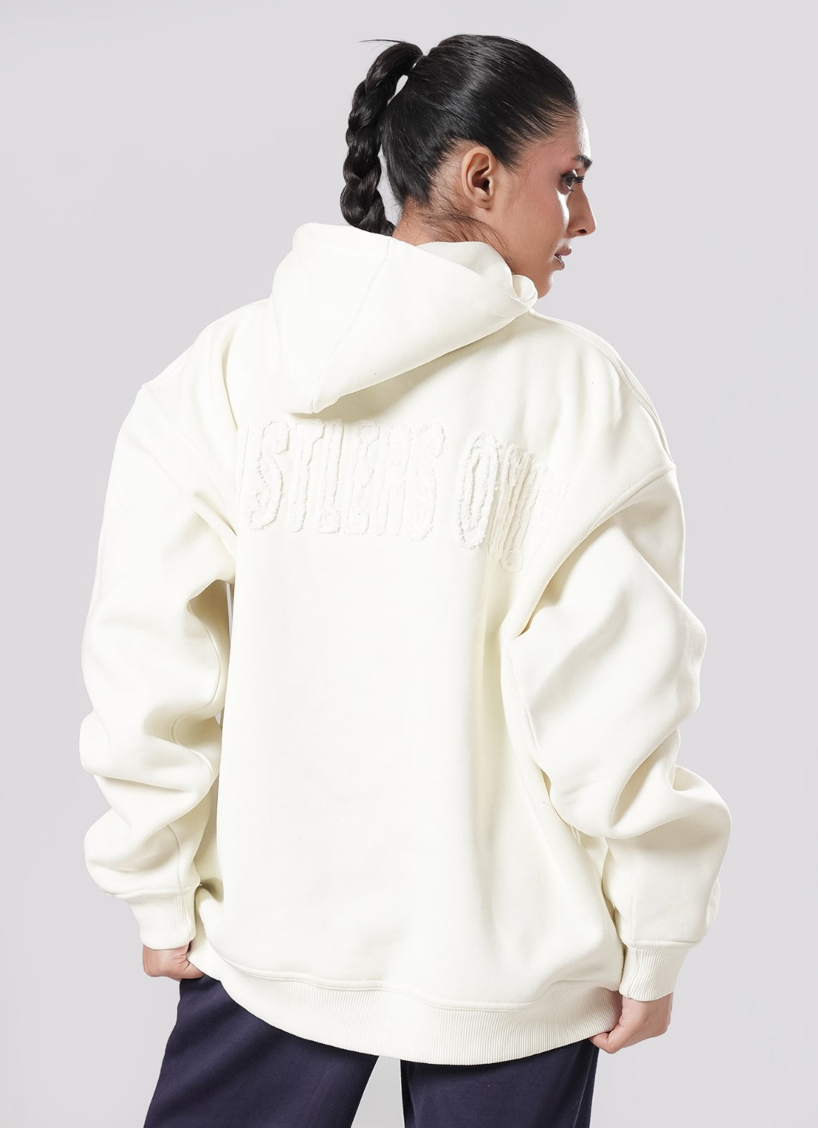 Crude Oversized Hoodie - Beige