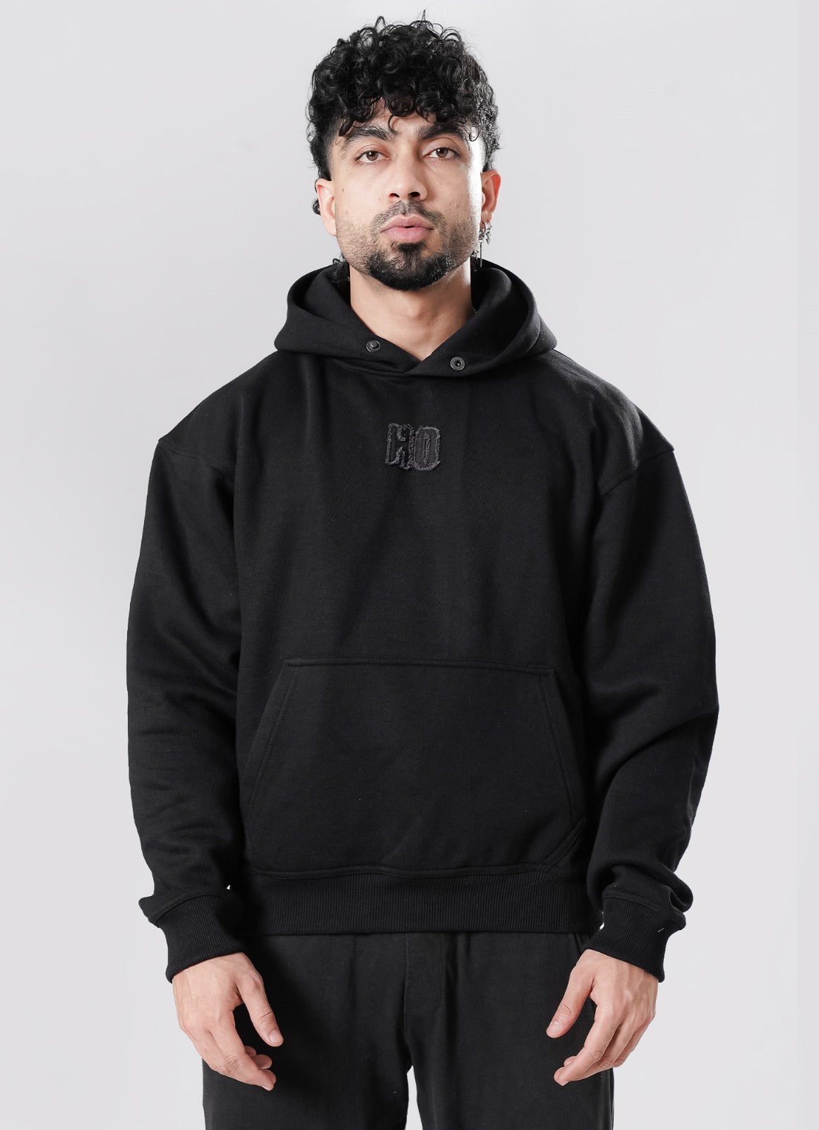 Crude Oversized Hoodie - Black