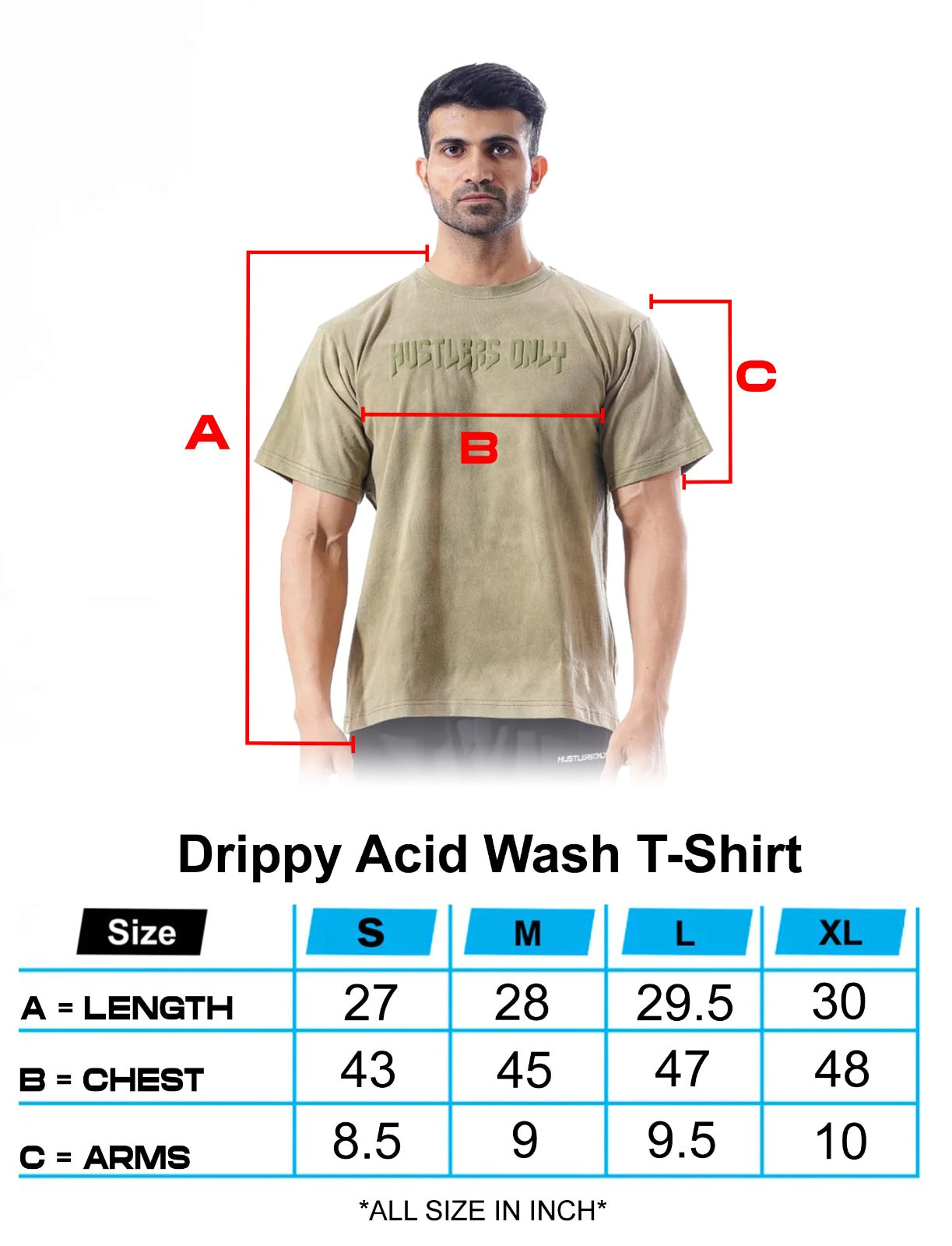 Drippy Acid Wash Tshirt - Green