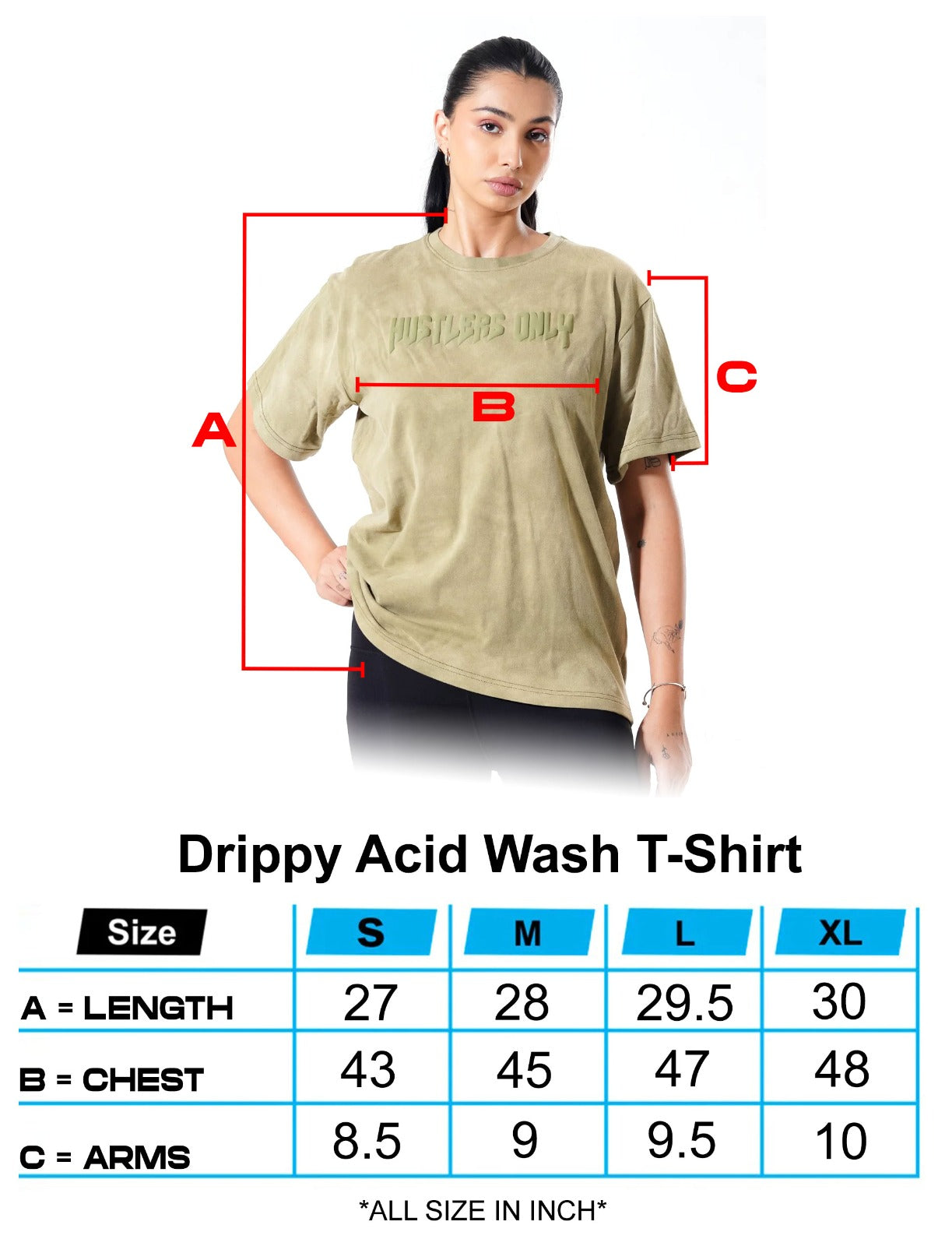 Drippy Acid Wash Tshirt - Green