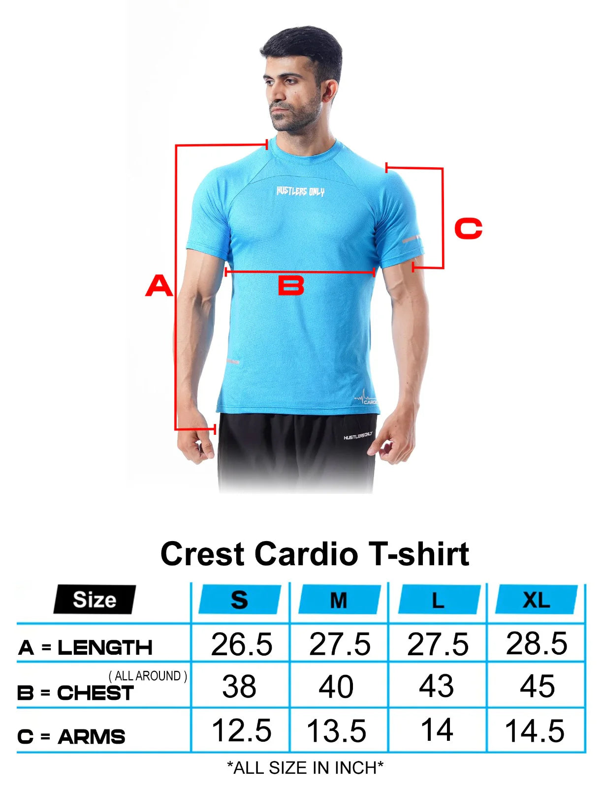 Crest Cardio Tshirt - Blue