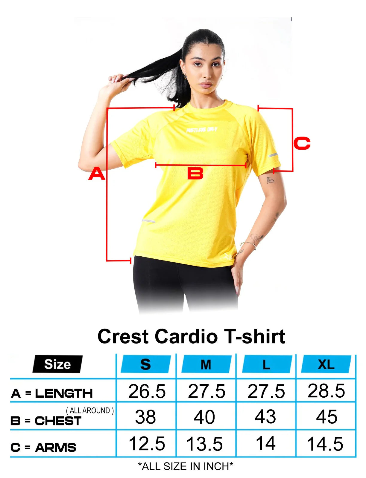 Crest Cardio Tshirt - Mustard