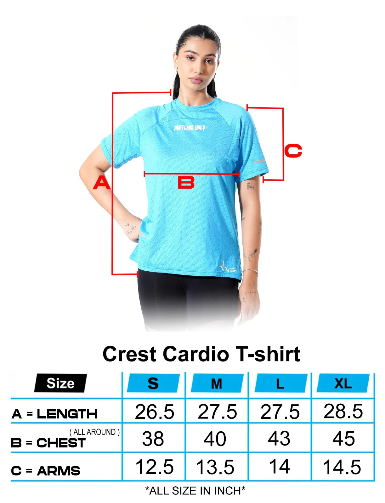 Crest Cardio Tshirt - Blue