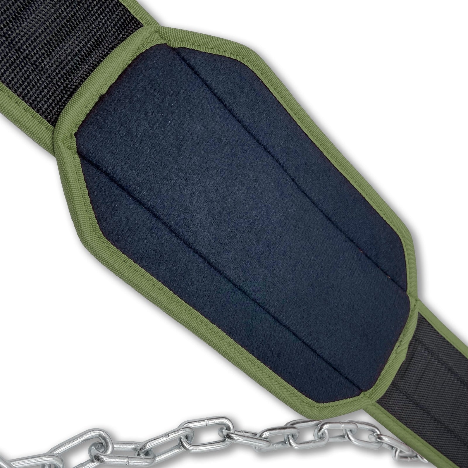 Dip Belt with Steel Chain - Green
