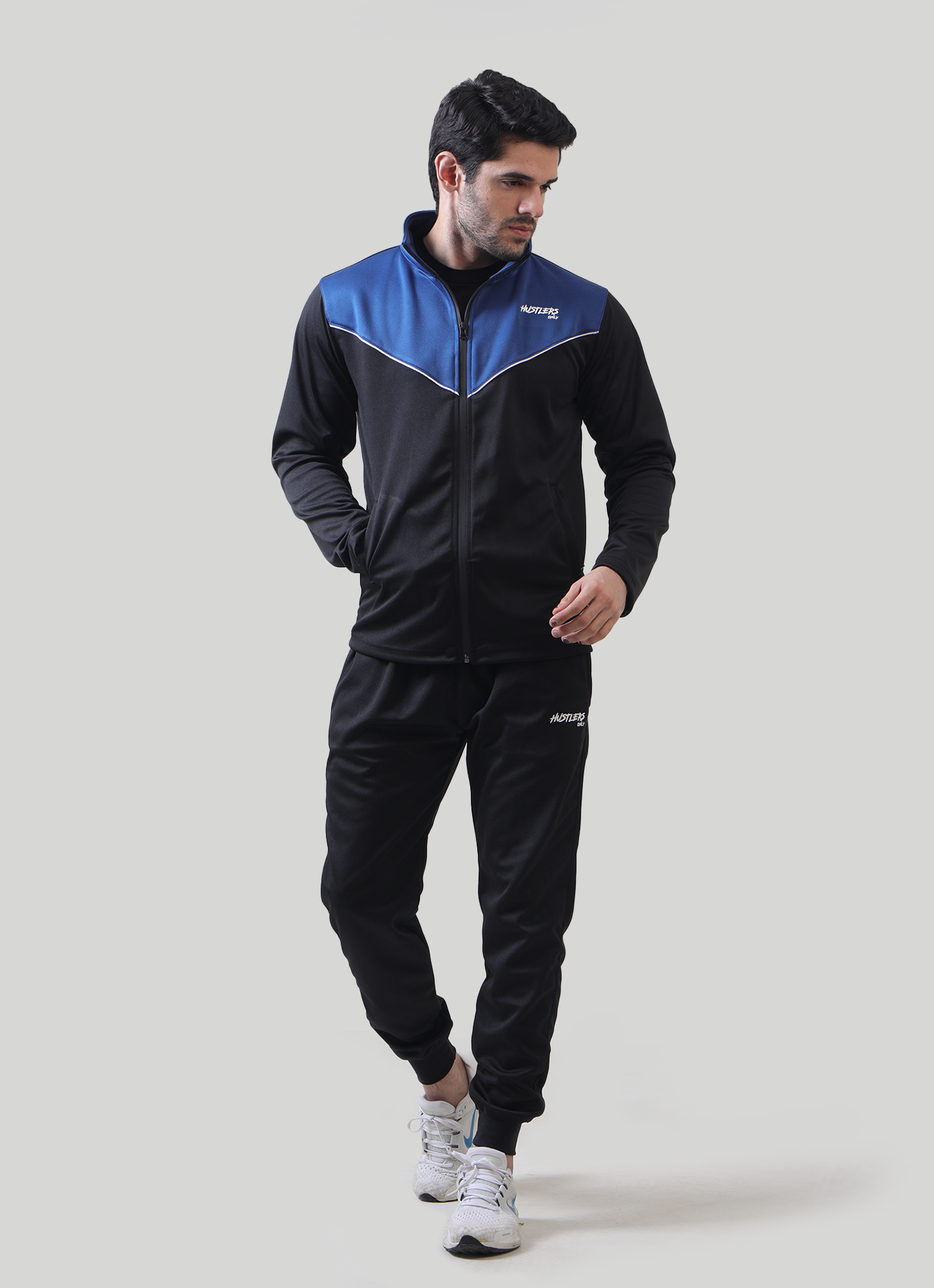 Baju Olahraga Ikonik Hitam/Biru