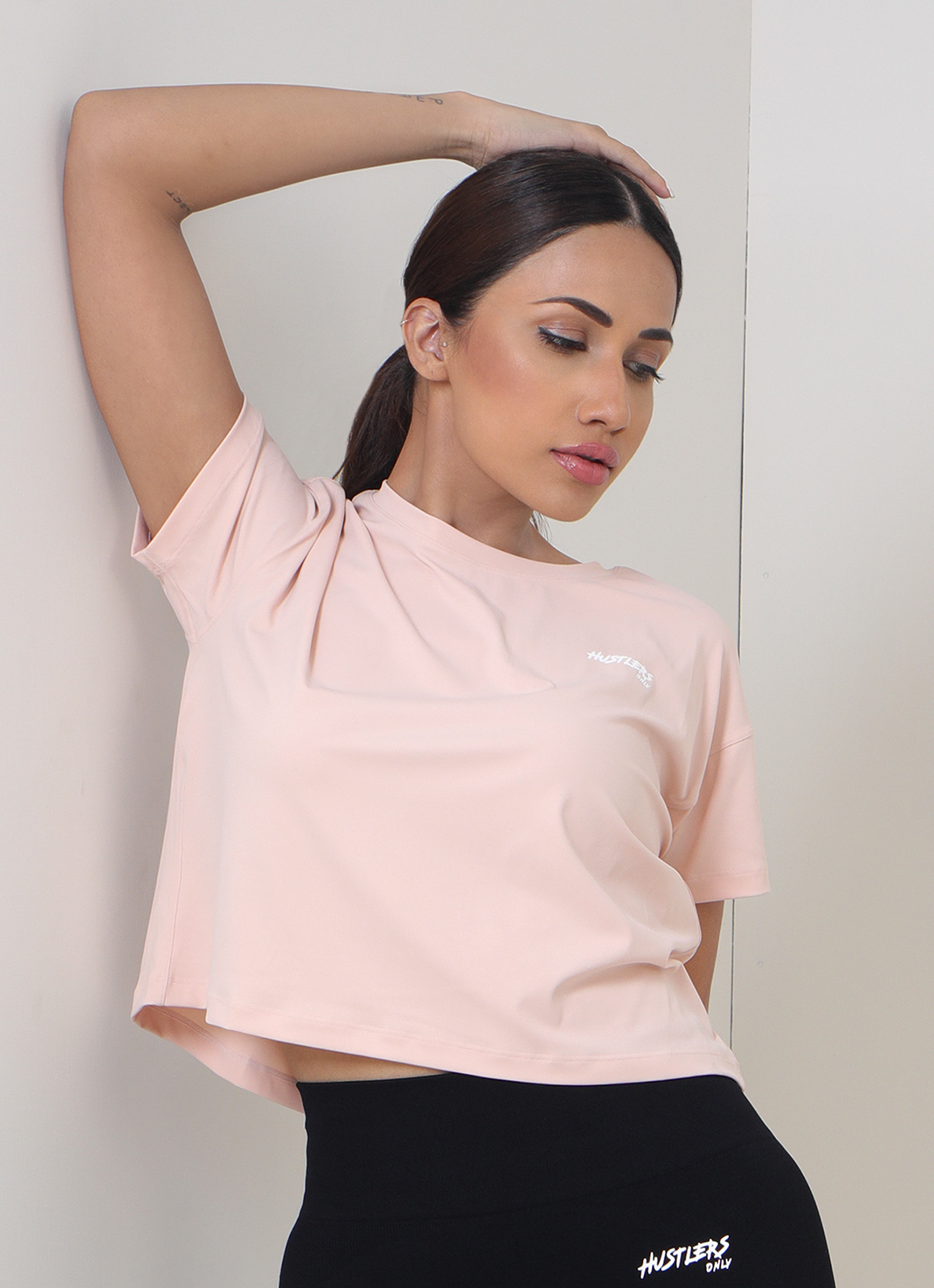 Baju-T Rush Crop-Peach