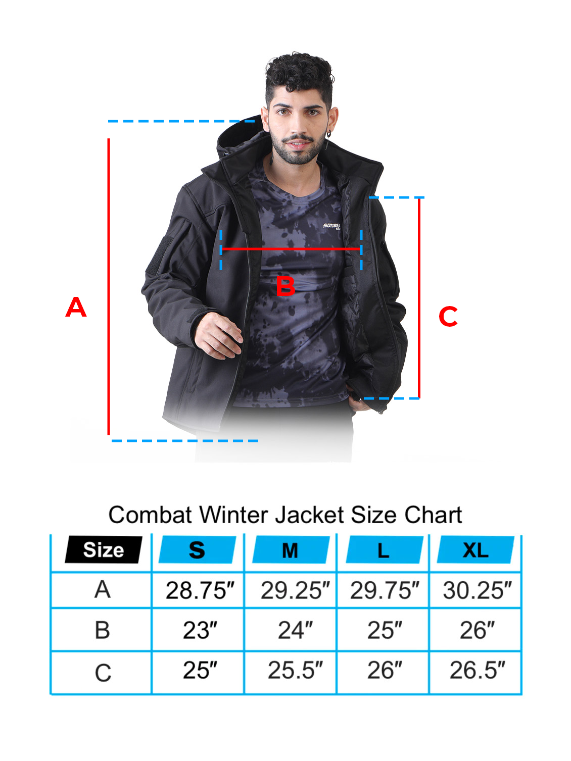Jaket Tempur Musim Sejuk-Hitam
