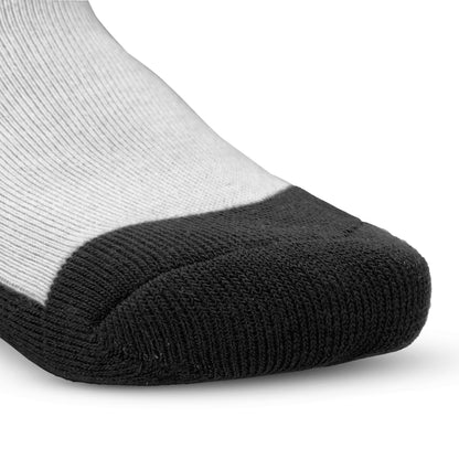 Ankle Crew Socks - White & Black
