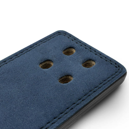 Tali Pinggang Tuas Kulit Suede 10mm - Biru