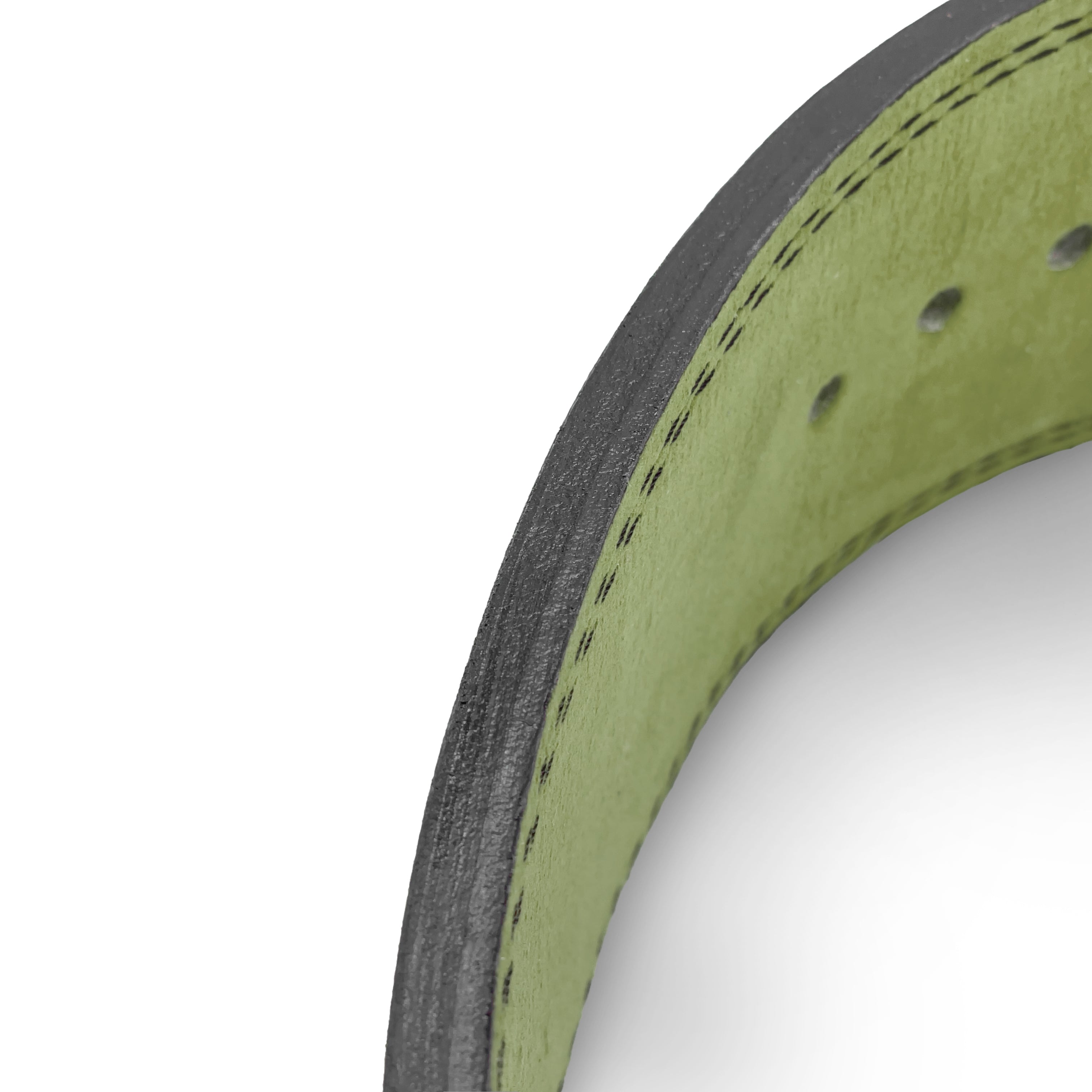 Tali Pinggang Tuas Kulit Suede 10mm - Hijau