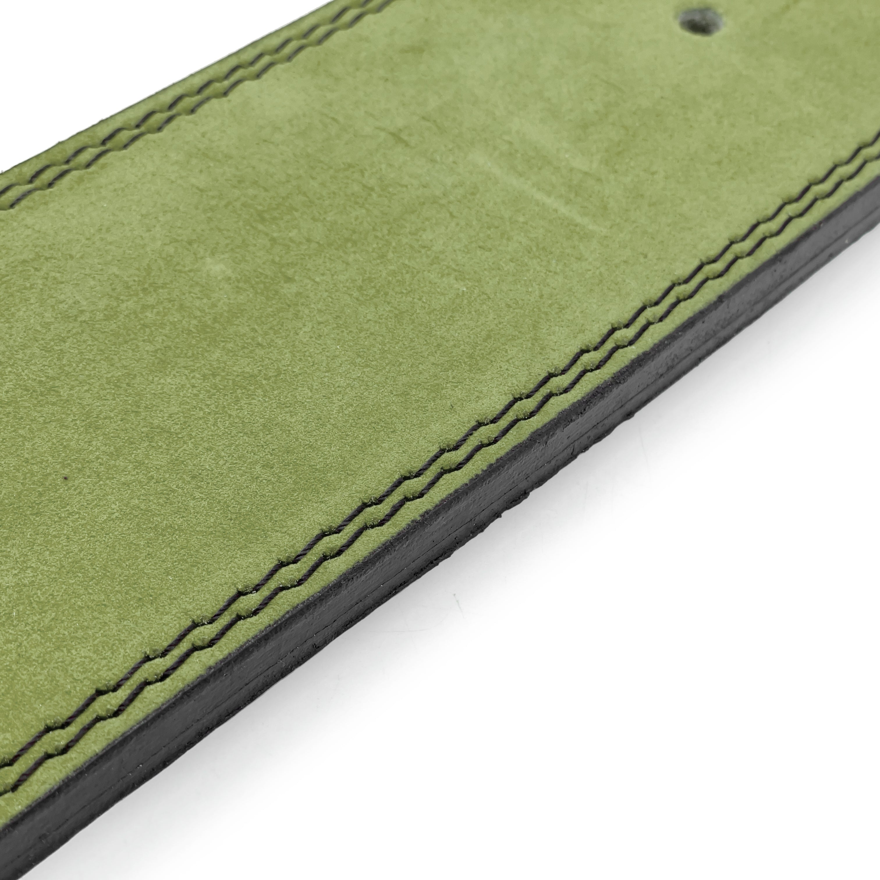 Tali Pinggang Tuas Kulit Suede 10mm - Hijau