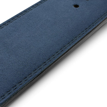 Tali Pinggang Tuas Kulit Suede 10mm - Biru