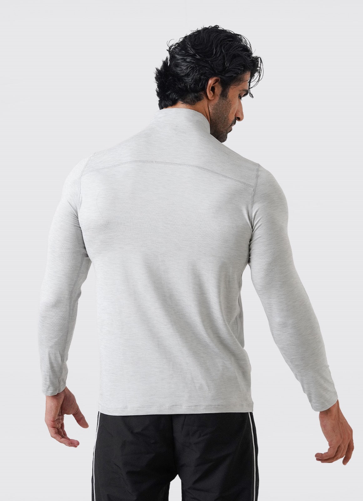 Utility Quarter Zip Shirt - Silver