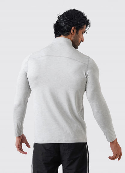 Utility Quarter Zip Shirt - Silver