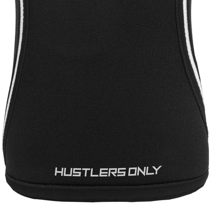 7mm Metal Knee Sleeves - Black with White Stripes