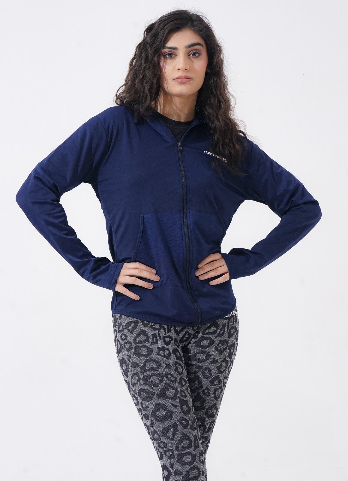 Women Sleek Hoodie - Navy