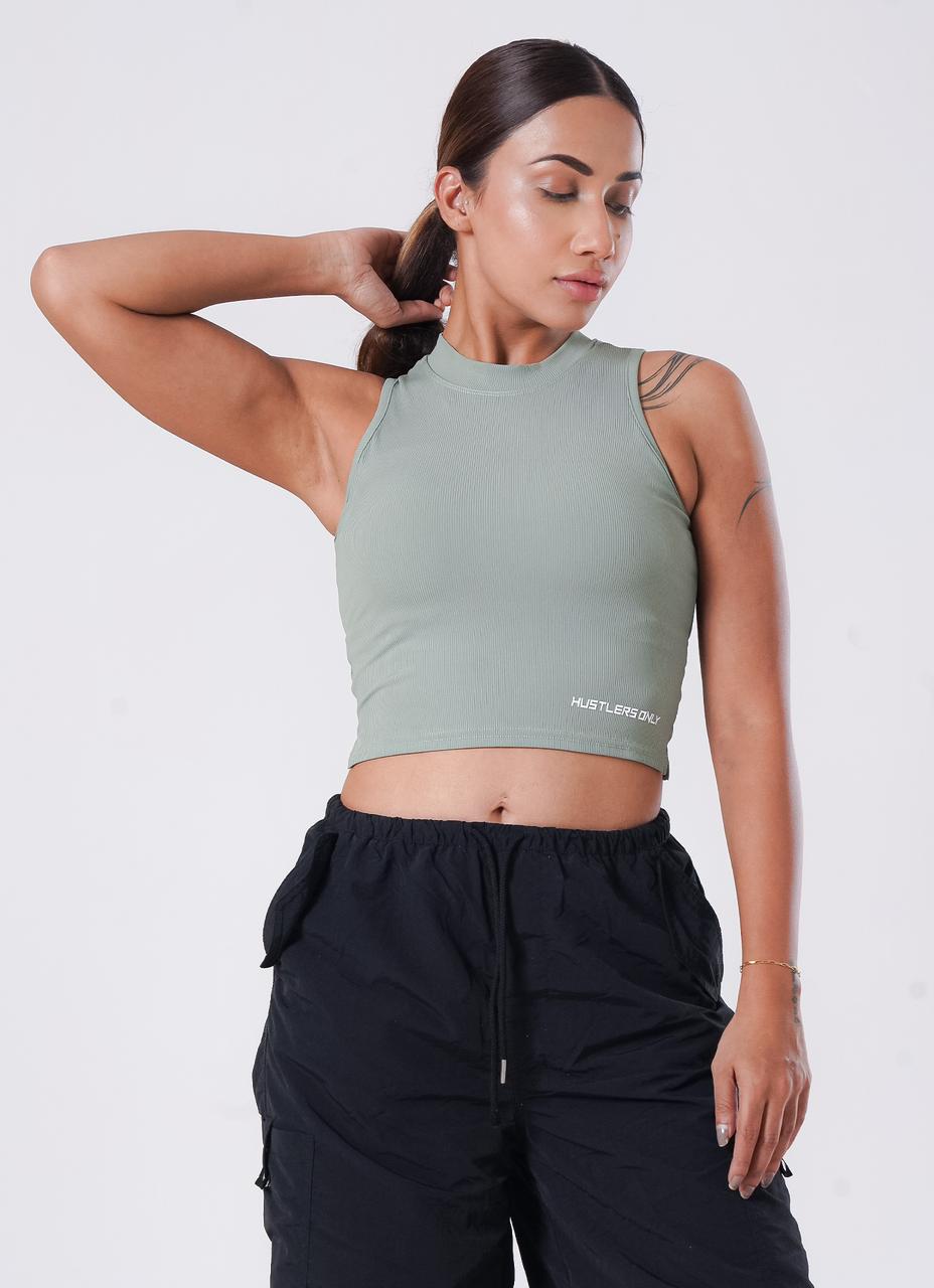 IVY Ribbed Tank - Emerald