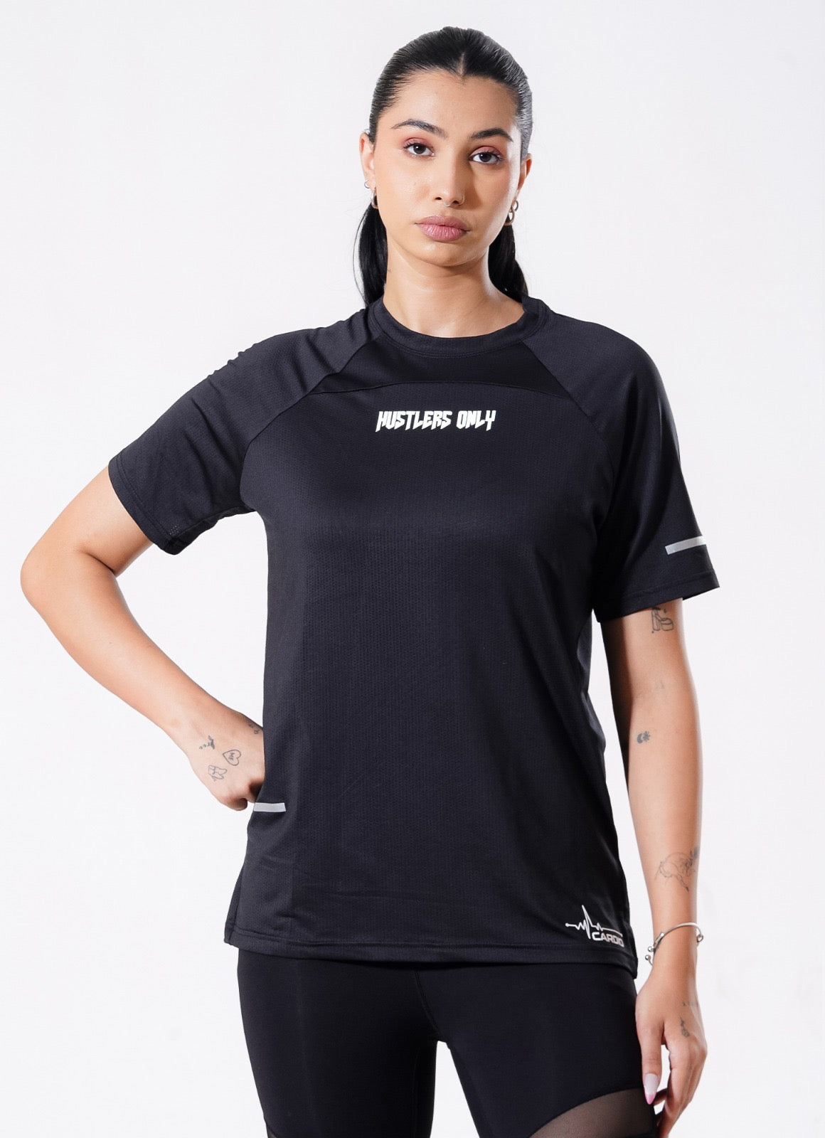 Tshirt Crest Cardio - Hitam Jet