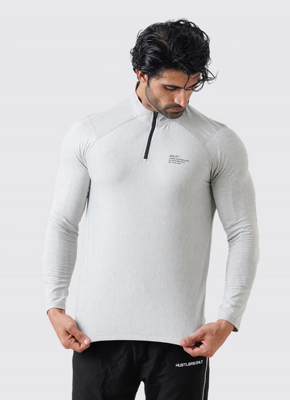 Utility Quarter Zip Shirt - Silver
