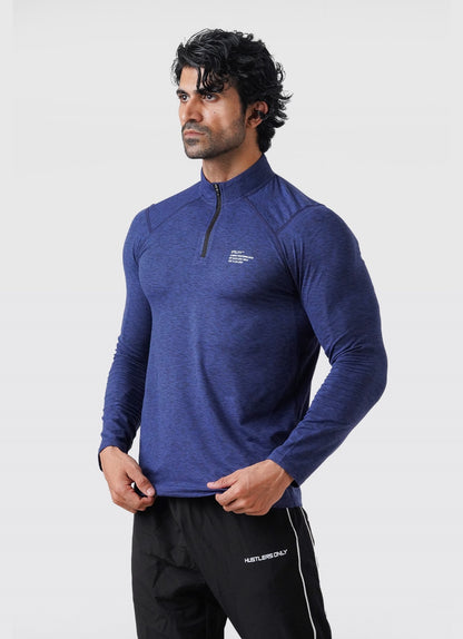 Utility Quarter Zip Shirt - Navy