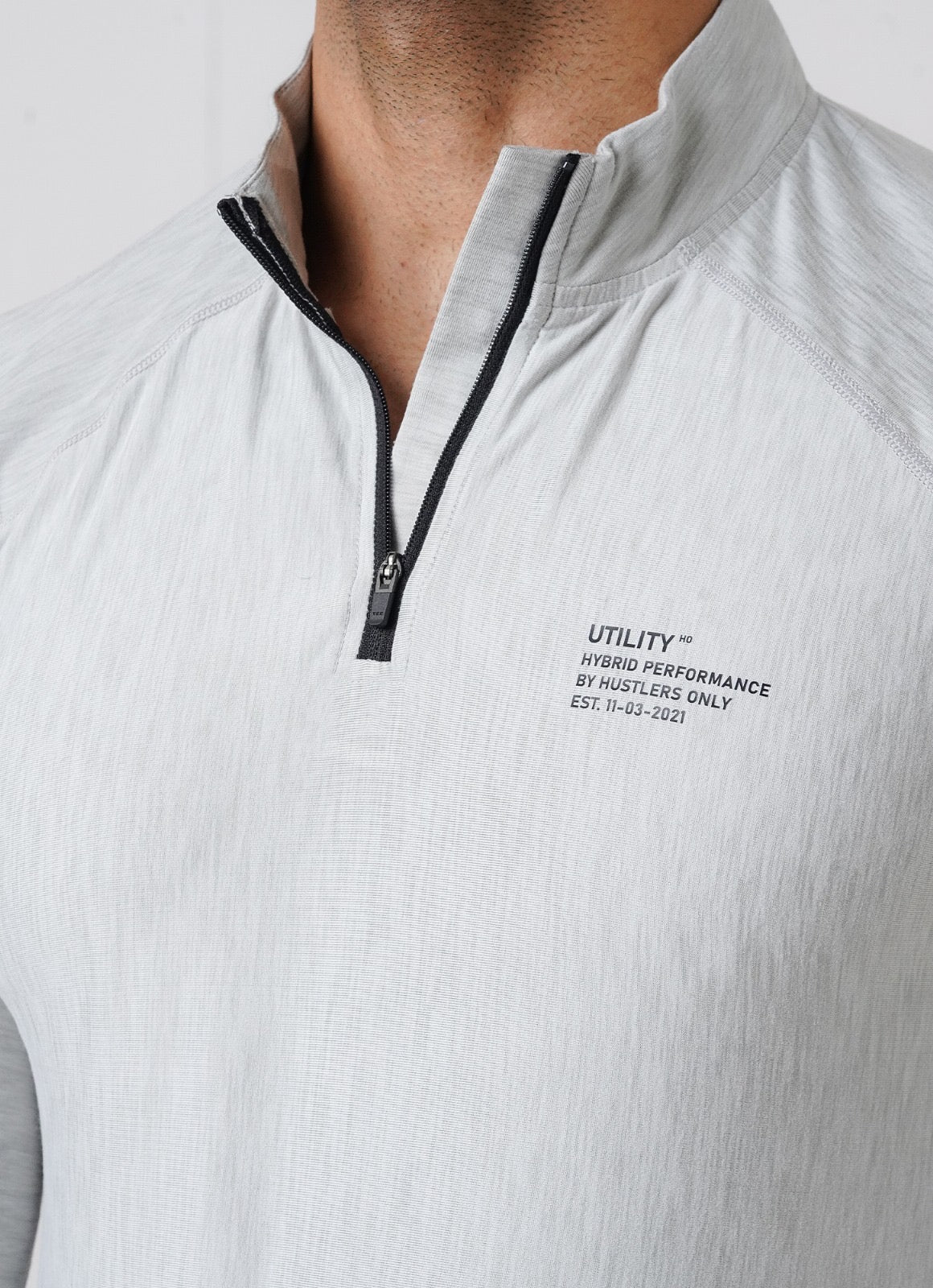 Utility Quarter Zip Shirt - Silver