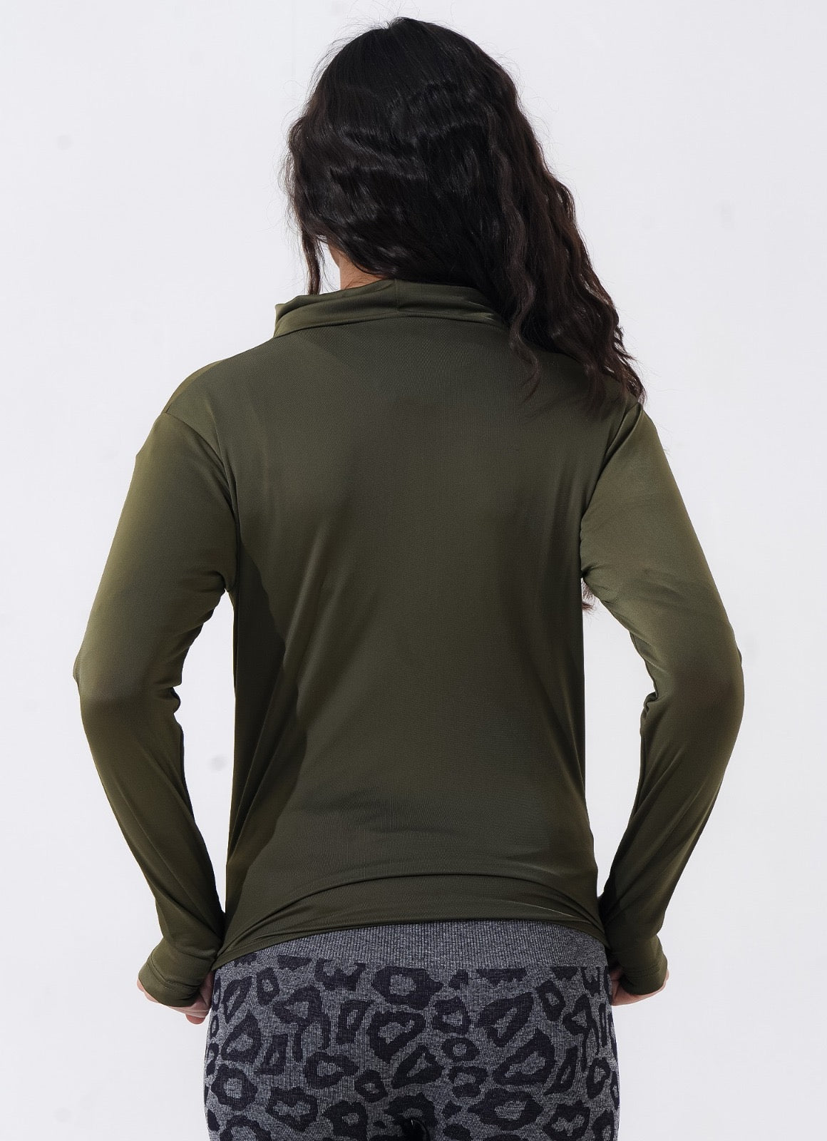 Hoodie Anggun Wanita - Zaitun