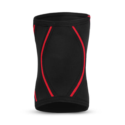 7mm Metal Knee Sleeves - Black with Red Stripes