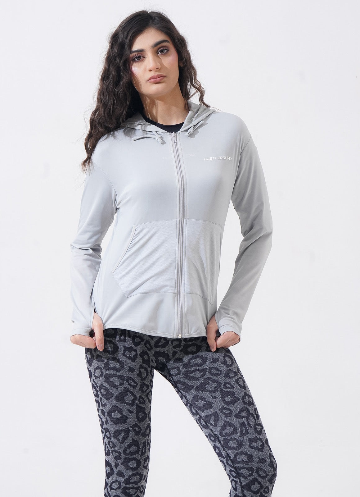 Women Sleek Hoodie - Silver