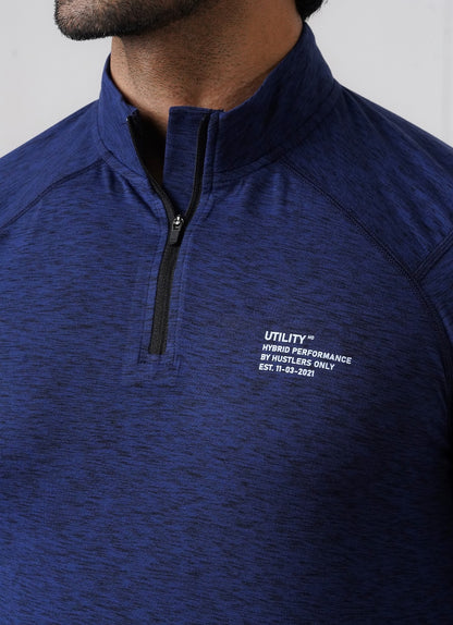 Utility Quarter Zip Shirt - Navy