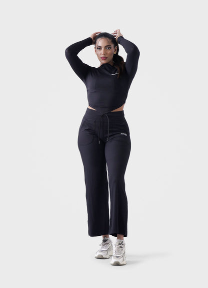 Diamond Crop Shirt - Black