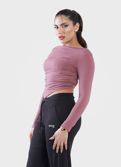 Diamond Crop Shirt - Pink