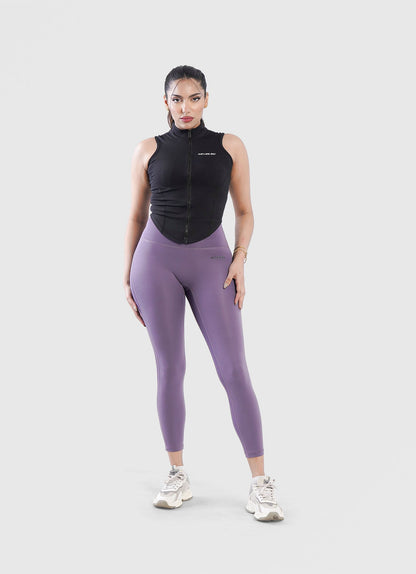 Code Zip Up Vest - Black
