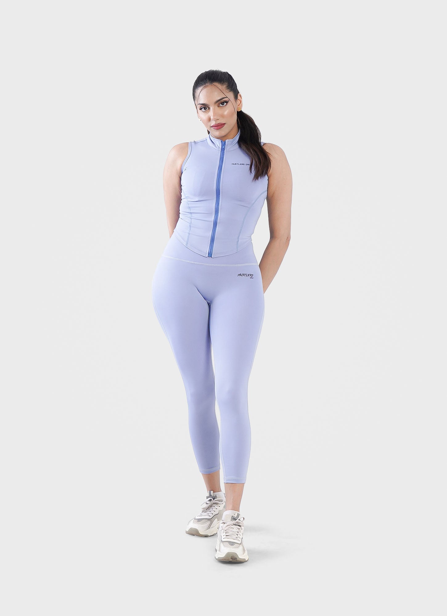 Kod Zip Up Vest - Biru Langit